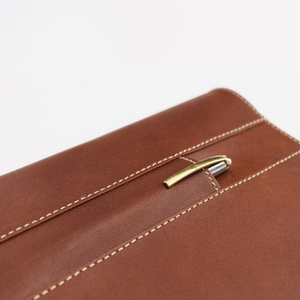 Personalized Goatskin Leather A5 Journal Refillable Notebook <b>Pen</b> Holder Handmade Business Style Lined Paper Custom Logo Gift - Product Image 3