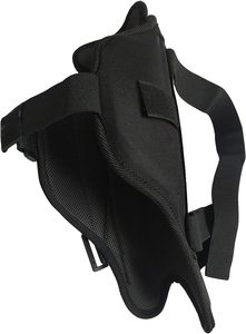 Protectores de piernas de PU negros con cierre de gancho y bucle, protección ligera para adultos, uso en todas las estaciones - Product Image 3