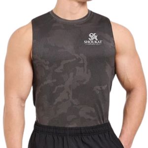 <b>Mens</b> Black Pattern Sleeveless Tank Top <b>Gym</b> Workout Shirt Athletic Fitness Training Sportswear Running Activewear Fitness <b>Vest</b> - Product Image 5