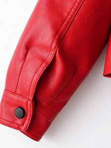 Women's Sheep Skin Leather <b>Jacket</b> (3 Colors) <b>Biker</b> <b>Jacket</b> with Zip Pockets Waterproof Vintage Regular Coat for Winter - Product Image 5