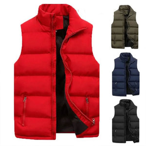 Chaleco Acolchado Impermeable para Hombre, Sin Mangas, Color Sólido, Talla Grande, Cálido, con Bolsillos, 100% Lana, Estilo Hip Hop, Ropa de Invierno - Product Image 3