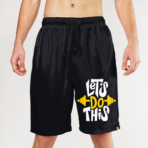 Pantalones cortos negros de secado rápido para hombre con estampado de calavera verde, cintura con cordón, ropa deportiva informal - Product Image 4