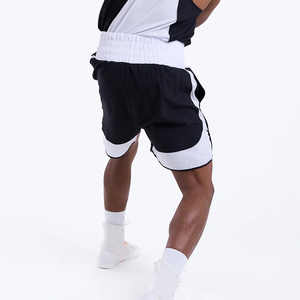 Wholesale Boxing <b>Shorts</b> Elastic Waist Sporty Solid Silver Color Breathable Martial Arts Wear <b>for</b> <b>Men</b> - Product Image 4
