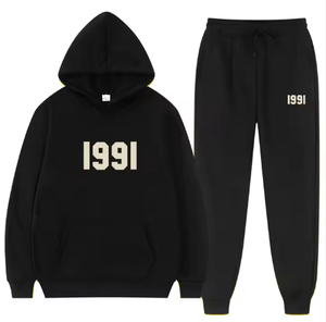 Conjunto de Sudadera con Capucha para Hombre y Mujer, Diseño Moderno con Letras Estampadas, Estilo Holgado e Informal - Product Image 1