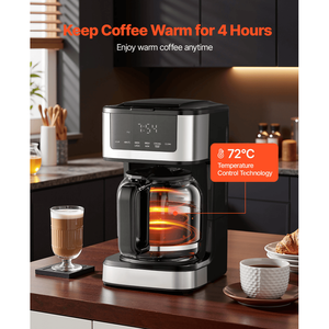 Macchina da Caffè Intelligente Programmabile con Schermo Touch da 12 Tazze, Multifunzione, con Funzione di Infusione a Caldo per 4 Ore - Product Image 3