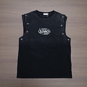 เสื้อกล้ามผู้ชายคุณภาพสูง 100% ผ้าฝ้าย แบบวินเทจ ทรงโอเวอร์ไซส์ ขายส่ง - Product Image 2