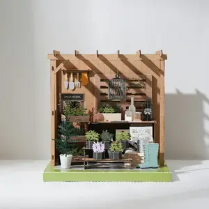 [4R] 热卖亚马逊药草棚3D纸模型工艺玩具屋