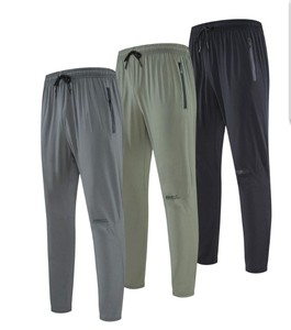 Pantalon de sport décontracté léger pour homme, taille mi-haute, avec fermeture éclair, coupe ample, élastique, pour la course et le fitness, personnalisable OEM - Product Image 4