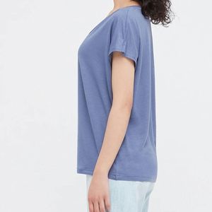 Women lounge t shirt relaxed fit soft cotton short sleeve tee casual top for home wear <b>travel</b> and daily comfort and sale - Product Image 3