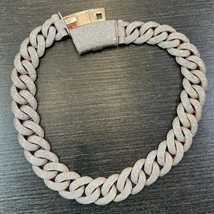 <b>Iced</b> Jewelz Premium Quality <b>Iced</b> Cuban Link <b>Chain</b> 20MM VVS Moissanite Hip Hop Miami Cuban <b>Chain</b> - Product Image 3