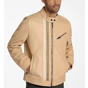 Chaqueta de Cuero para Hombre, Diseño Nuevo, Color Sólido, Logotipo Personalizado, Estilo Urbano, Alta Calidad, Precio Económico al por Mayor - Product Image 3