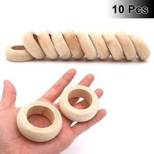 Anillo de Servilleta de Madera Ecológico Moderno sin Acabado, Decoración de Mesa, Anillo Artesanal Pintable Personalizado para Fiestas, Bodas, Vajilla de Hotel - Product Image 5