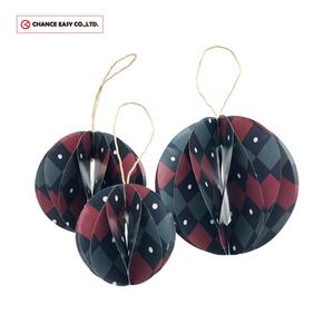 Boules de papier nid d'abeille imprimées colorées pour décorations de mariage 6CM/8CM/10CM - Product Image 2