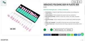 Abrasive Polishing Bur Set 12 Piece Rotary Jewelry <b>Tools</b> with Plastic <b>Storage</b> <b>Box</b> for Jewellery Making <b>Tools</b> | Item No GS-29C - Product Image 2