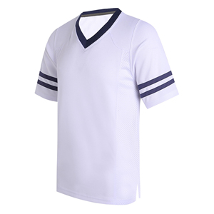 เสื้อฟุตบอลอเมริกันสีเขียวสำหรับผู้ชายหมายเลข 22 คอวีแขนสั้นผ้าตาข่ายระบายอากาศได้ดีโพลีเอสเตอร์ 100 เปอร์เซ็นต์ทรงปกติ น้ำหนักเบา - Product Image 2