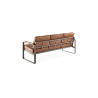 Canapé de réception de bureau modulaire personnalisable, durable, moderne, trois places, en cuir véritable, écologique, pour espaces commerciaux et scolaires