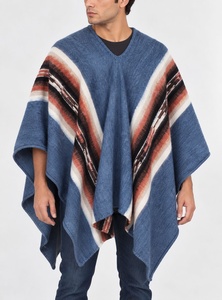 PONCHO EN LÂNE D'ALPACA À MOTIF ANDIN - Product Image 1