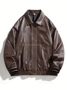 Chaqueta de cuero para hombre de diseño único, chaqueta de cuero de invierno con estilo ajustada y de alta fabricación - Product Image 3