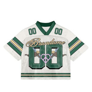 เสื้อเจอร์ซีย์ลดราคา ระบายอากาศได้ดี ผลิตจากโพลีเอสเตอร์ 100% พิมพ์ลายดิจิทัล สไตล์อเมริกันเรโทร ลายแองเจิล ฟุตบอล ไซส์ใหญ่ สตรีทสไตล์ ชุดกีฬา - Product Image 1