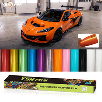 Film de protection de peinture automobile YSH en TPU brillant orange vif, autocollants pour carrosserie, film TPU de qualité supérieure