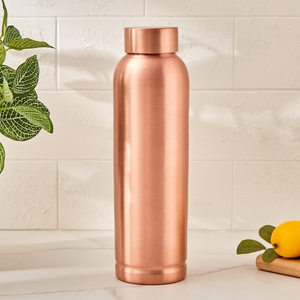 Bouteille d'eau réutilisable en cuivre de qualité supérieure, écologique, design tendance, portable, faite à la main, pour les voyages - Product Image 5