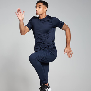 T-shirt de sport pour homme à manches raglan 100% polyester, logo personnalisé, séchage rapide, respirant, vêtements de sport, entraînement, course à pied, fitness - Product Image 4