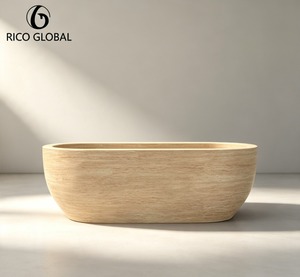 อ่างอาบน้ำไม้ทรงรีทันสมัย RICO GLOBAL ไม่มีฝาปิด ทนทาน เหมาะสำหรับผู้ใหญ่ - Product Image 1