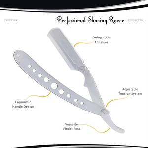Morje Surgical Straight <b>Razor</b> Stainless Steel Single Blade Non-Disposable for <b>Men</b> Barber Shop Use Plastic Handle - Product Image 6