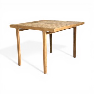 Mesa de Comedor Cuadrada de Madera de Teca Sólida Sostenible, Resistente a los Rayos UV, Impermeable, Resistente a la Intemperie, Muebles de Jardín para Patio Exterior - Product Image 6