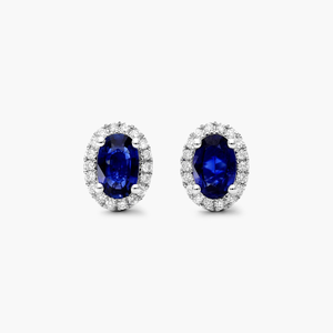 Élégantes boucles d'oreilles clous en argent sterling 925 avec moissanite et diamant, pierre centrale brillante, bijoux de luxe classiques, cadeau pour femme - Product Image 1