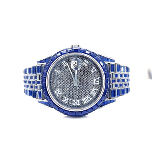 Reloj Unisex con Incrustaciones de Moissanita, con Fecha Automática, Diamantes Incoloros de Alta Calidad, Precio de Mayoreo, Superventas - Product Image 1