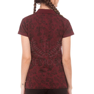 Camiseta Polo de Mujer con Cuello en Contraste, Diseño Moderno, Estampado Personalizado, Secado Rápido, Fibra de Algodón, Ropa Deportiva Casual de Manga Corta - Product Image 2