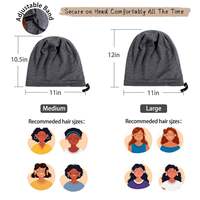 Gorro de Dormir con Forro de Satén, Mezcla de Lana, Transpirable, Impermeable, con Estampado Floral, Ajustable, para el Cabello
