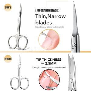 1 pièce Ciseaux à cuticules courbés de précision pour manucure, coupe-cuticules professionnel en acier inoxydable - Product Image 5
