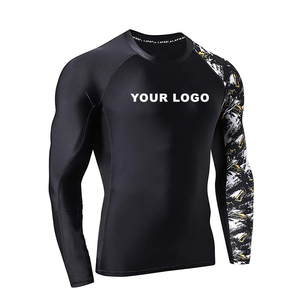 เสื้อรัดกล้ามเนื้อสำหรับ MMA ยิวยิตสู ฟิตเนส มวย เสื้อเจอร์ซีย์ BJJ สำหรับออกกำลังกายในยิม สำหรับผู้ชาย - Product Image 1