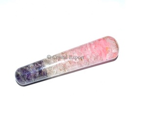 ไม้เท้าหินคริสตัลบำบัด2025ไม้นวดแบบหรูหราสำหรับข้อความโรสควอตซ์ - Product Image 2