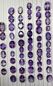 Ametyste naturelle ovale taillée, pierres précieuses violettes pour la fabrication de bijoux - Product Image 5