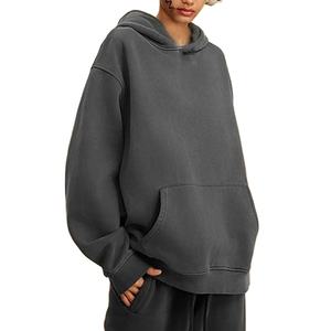 Nouvelle mode pour hommes automne hiver sweats à capuche surdimensionnés de rue sweats à manches longues lavage à l'acide pulls à capuche - Product Image 1