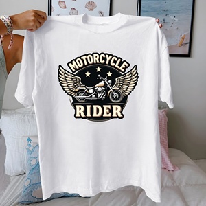 Emblème de moto classique en pur coton pour femme coupe confortable - Product Image 4