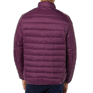 Good Quality <b>Men's</b> Puffer <b>Jacket</b> Custom Made Logo Printed Zip Closure Casual Solid Color Winter <b>Jacket</b> for <b>Men</b> - Product Image 3