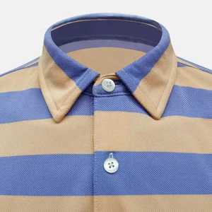 เสื้อโปโลชายผ้าฝ้าย PK ลายทาง พร้อมรับผลิตตามแบบ แบรนด์ส่วนตัว ราคาขายส่ง คุณภาพดี ทันสมัย แฟชั่นยอดนิยม - Product Image 3