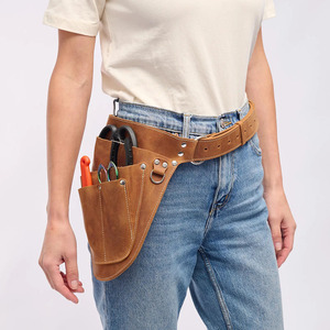 Bolsa de herramientas de cuero premium hecha a mano para floristería, cinturón de jardinería de cuero, organizador de almacenamiento de diseño, venta al por mayor, precio de fábrica OEM - Product Image 1