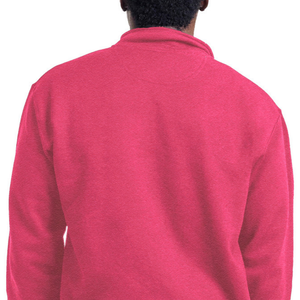 Sudadera con Cierre de Cremallera 1/4 para Adulto, Color Rojo Escarlata Jaspeado, Forro Polar Suave, Top Cálido Informal de Manga Larga, Sudadera con Capucha y Cierre de Cremallera, Personalizable - Product Image 5