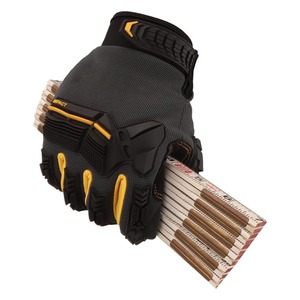 Guantes de Trabajo Sin Dedos Impact Safety, Negros y Amarillos, Antideslizantes, Impermeables, con Protección UV, para Exteriores, Unisex, de Cuero para Invierno - Product Image 1