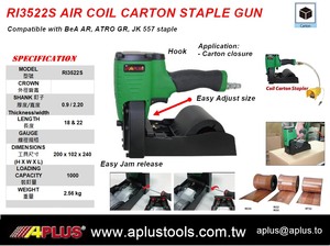 APLUS RI3522SA PNEUMATIC COIL CARTON <b>STAPLE</b> GUN - Product Image 2