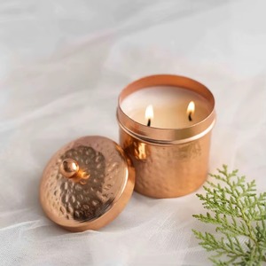 Gold Polished Available Table Lighting <b>Decoration</b> Scented Candle Jar Unique Round Candle Wax Jar With Premium Quality - Product Image 2