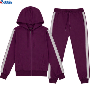 Nuevo Conjunto Deportivo Unisex Negro Cómodo con Capucha, Cierre de Cremallera, Manga Larga, Rayas, Ropa Casual de Otoño para Adultos, Corte Regular, Transpirable - Product Image 6