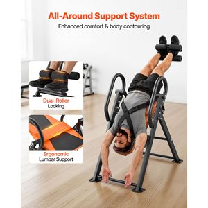 Tavolo per Inversione Terapeutica per Schiena, Capacità 136 kg, con Doppio Rullo Bloccabile per Terapia di Decompressione - Product Image 4