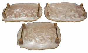 Ensemble de plateaux et de sous-verres en résine personnalisés, imperméables, à motifs floraux, 3D, faits à la main, peints à la main, FAIZA CRAFT Inde, pour la maison, la restauration - Product Image 6