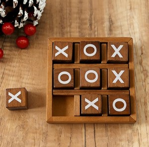 Jeu de société éducatif compact en bois X O Challenge pour enfants et adultes, idéal pour les loisirs en plein air - Product Image 6